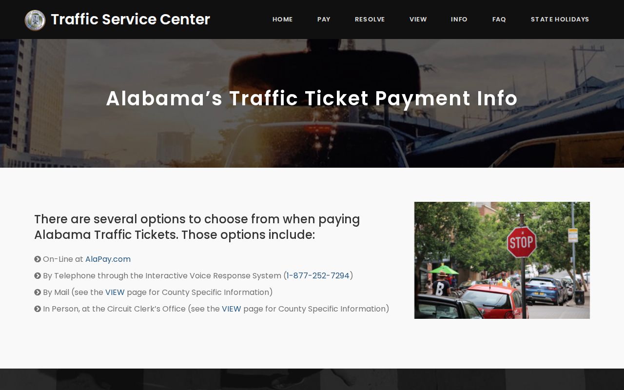 Bullock County traffic warrant ticket payment instructions