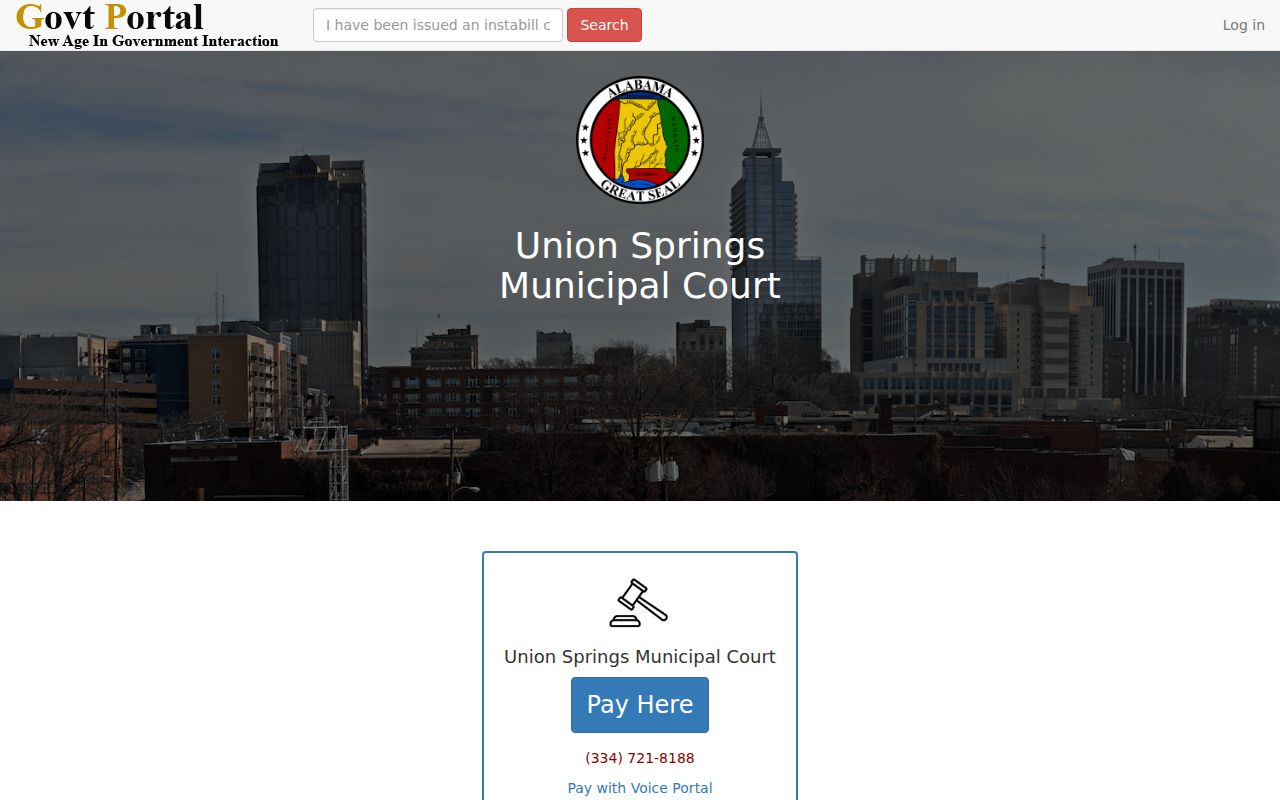 Bullock County municipal warrant payment and contact portal